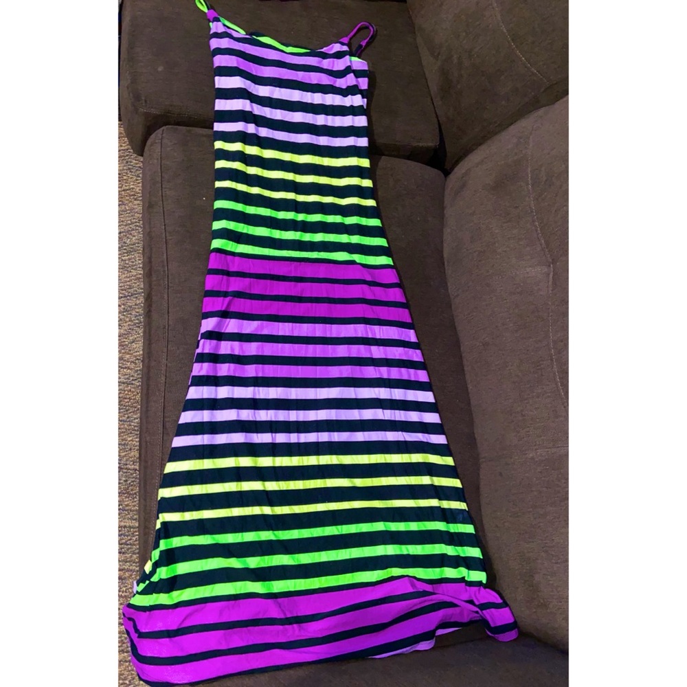 Size L ‘LOVE’ multi color spaghetti strap dress
